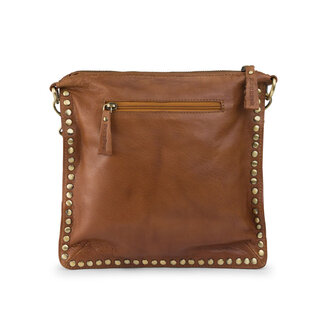 Bag2Bag leren tas Santiago cognac