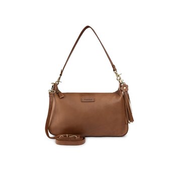 Bag2Bag leren tas Siris cognac
