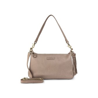 Bag2Bag leren tas Siris grey/taupe