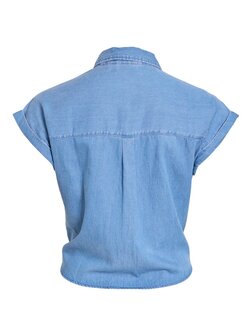Vila denim blouse Vinea blauw