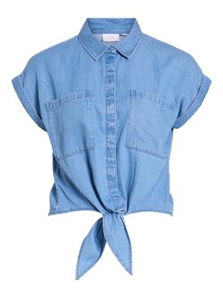 Vila denim blouse Vinea blauw