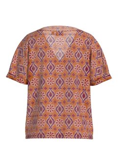 Vila top Vizeya orange print