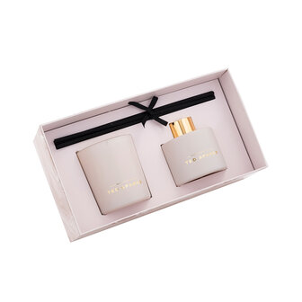 Ted Sparks giftset geurkaars en diffuser pear &amp; gardenia