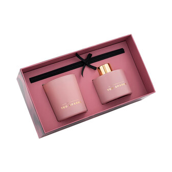 Ted Sparks giftset geurkaars en diffuser cypress &amp; cardamom