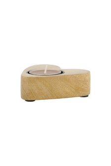 Zusss waxinelichthouder hout hartvorm