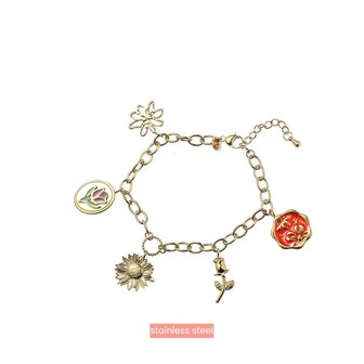 Day &amp; Eve stainless steel bedel armband B5354-2