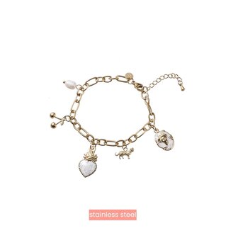 Day &amp; Eve stainless steel bedel armband B5353-2