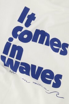 Zusss t-shirt met opgerolde mouwen met tekst