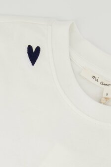 Zusss t-shirt met opgerolde mouwen met tekst