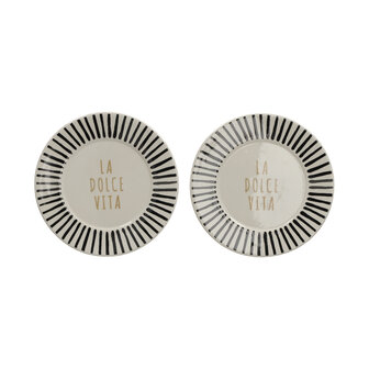 Set 2 La Dolce Vita bordjes zwart
