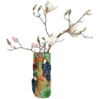Multicolor vaas vogel 