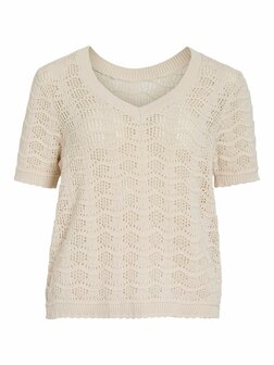 Vila top Vicoby birch gebreid *biologisch katoen*