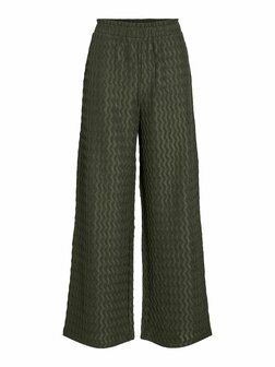 Vila broek hight waist Viromila groen *gerecycled polyster*