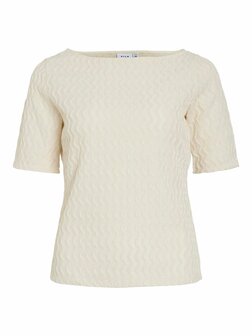 Vila boothals top Viromila birch *gerecycled polyester*