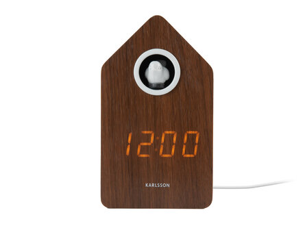 Alarmklok Cuckoo LED darkwood