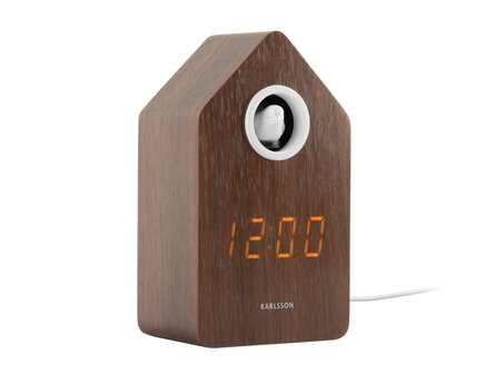 Alarmklok Cuckoo LED darkwood