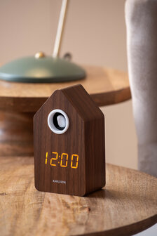 Alarmklok Cuckoo LED darkwood