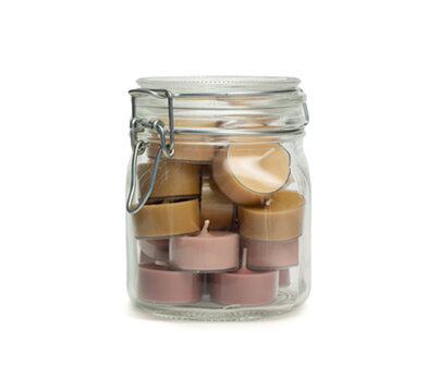 Weckpot met waxinelichten desert