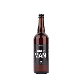 Fles bier groot Lekker Man!