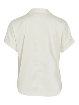 Vila glanzende blouse Vienna clouddancer *gerecycled polyester* 