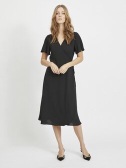 Vila jurk Vilovie black  *gerecyled polyster*