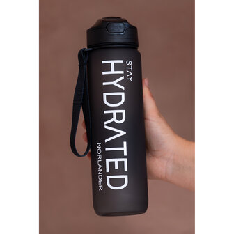 N&ouml;rlander waterfles hydrated zwart