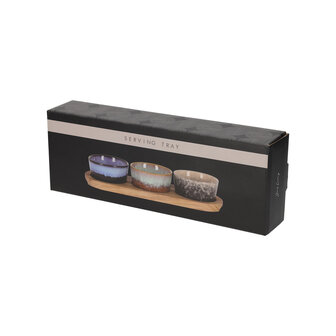 Serveerplank met schaaltjes