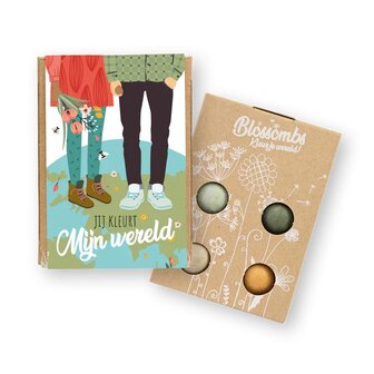 Blossombs bloem bommetjes - giftbox mini jij kleurt mijn wereld