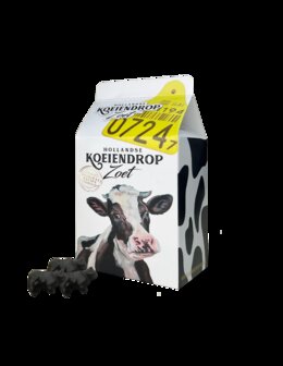 Koeiendrop in een melkverpakking - zoet