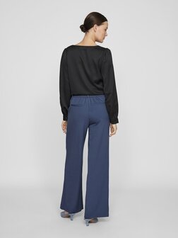 Vila broek wide leg vivarone indigo blue