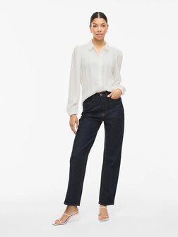 Vila blouse Vizania wit *gerecycled polyester* 