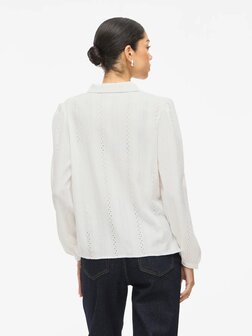 Vila blouse Vizania wit *gerecycled polyester* 