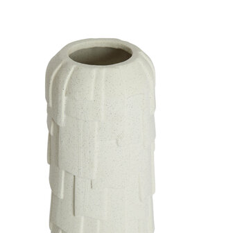 Vaas deco Leima keramiek mat creme