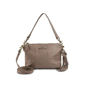 Bag2Bag leren tas Nora grey/taupe
