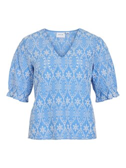 Vila top vimolly blue/white