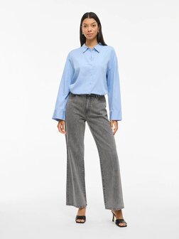 Vila wide leg jeans vifreya grey denim