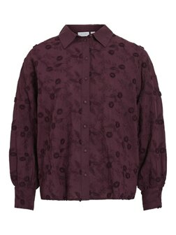 Vila blouse Visimone fig red *100% biologisch katoen*