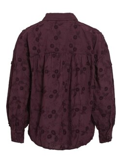 Vila blouse Visimone fig red *100% biologisch katoen*