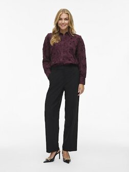 Vila blouse Visimone fig red *100% biologisch katoen*