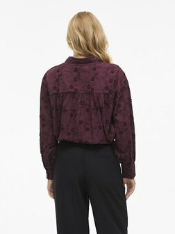 Vila blouse Visimone fig red *100% biologisch katoen*