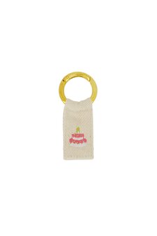Zusss ansichtkaart met sleutelhanger taart wit/roze