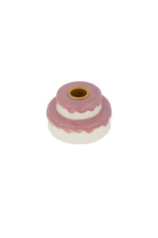 Zusss kandelaartje taart roze/wit