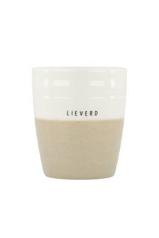 Zusss koffiemok lieverd wit/zand