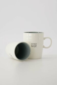 Zusss koffiemok je bent geweldig wit/grijsblauw