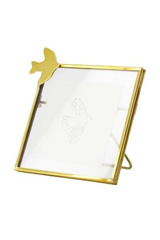 Zusss fotolijst metaal vogeltje goud