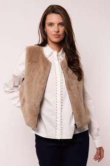 G-Maxx gilet Lalita grey brown