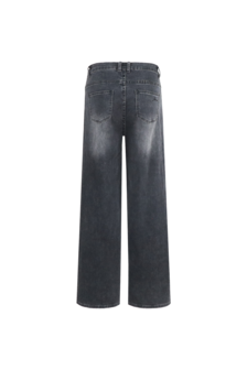 G-Maxx Neona wide leg jeans dark grey met studs