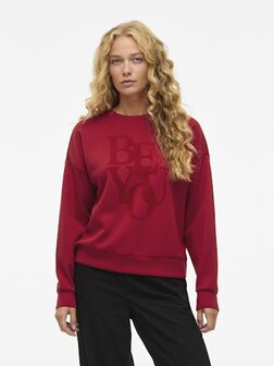 Vila sweater be you jester red
