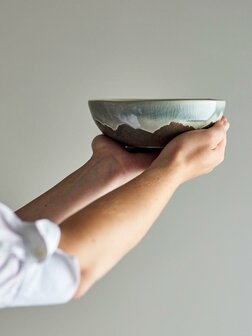 Bloomingville bowl Paula brown mint green