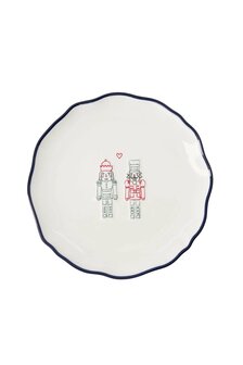 Zusss schaal notenkraker wit/donkerblauw/rood